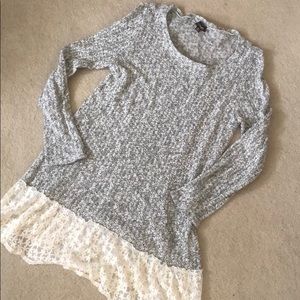 Cotton and Lace Sweater